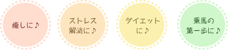 癒しに♪　ストレス解消に♪　ダイエットに♪　乗馬の第一歩に♪